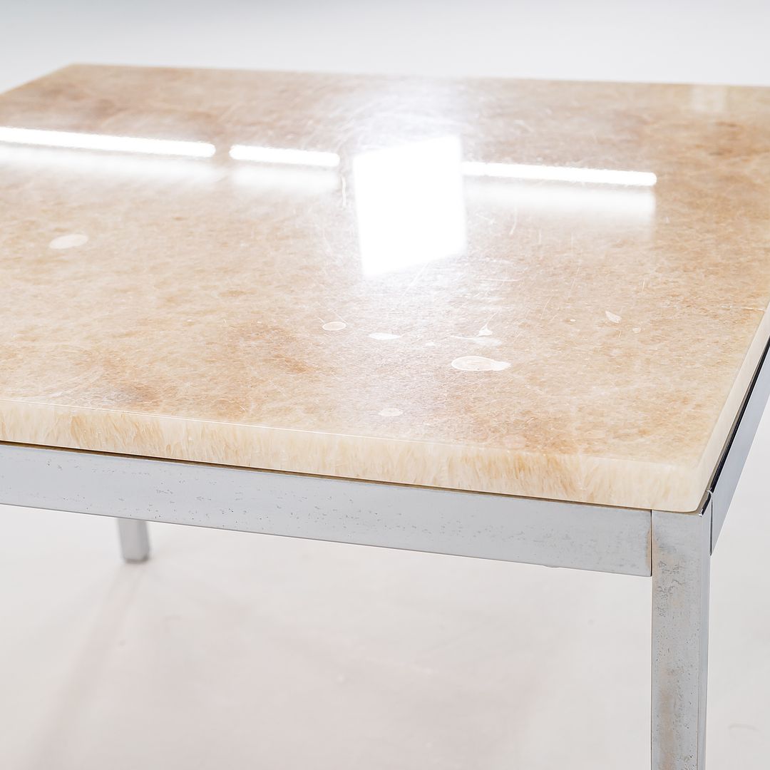 2016 Florence Knoll Coffee Table, Model 2510T by Florence Knoll for Knoll in Marble and Steel