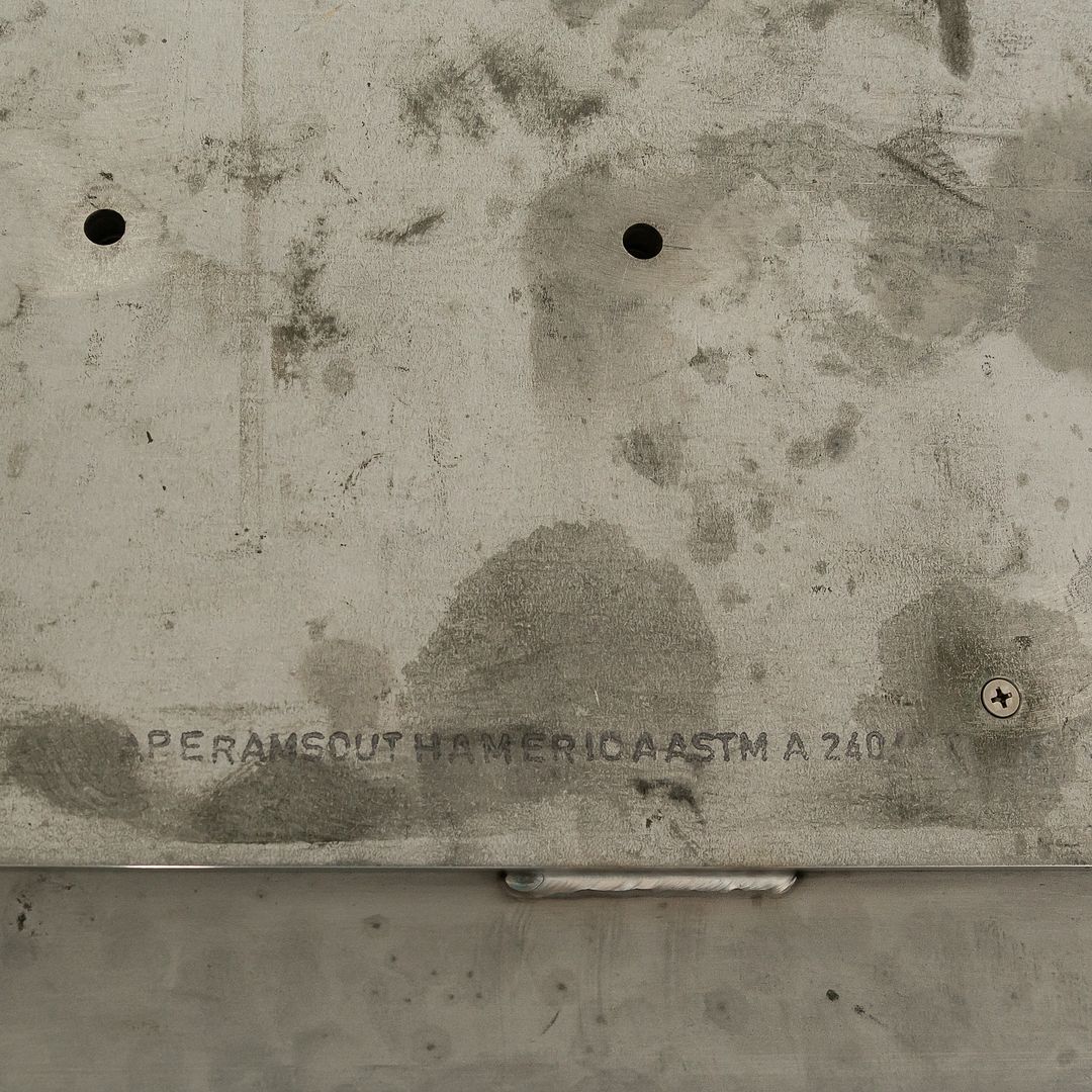 2016 Custom Brushed Stainless Steel Bench with Black Leather Upholstery, 2x Available