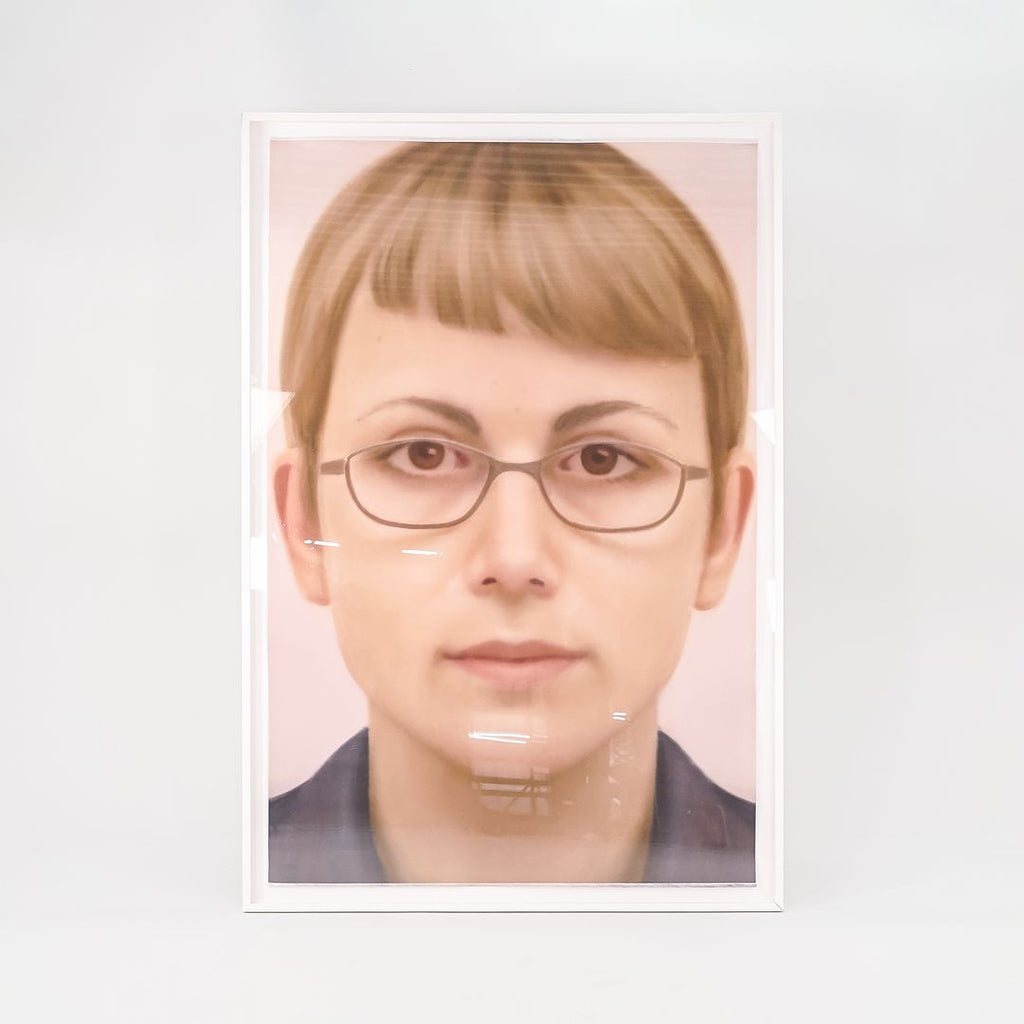 1990s Original Watercolor Portrait by Till Freiwald 60 x 90 inches