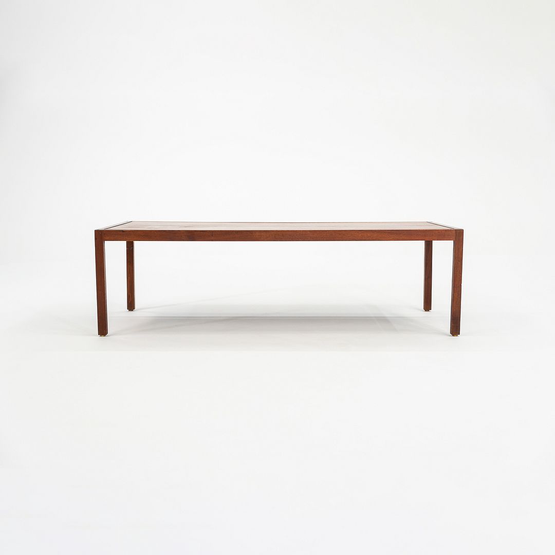 1960s Lewis Butler for Knoll Rectangular Walnut Coffee Table with Clean Lines