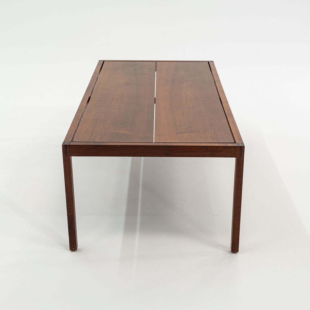 1960s Lewis Butler for Knoll Rectangular Walnut Coffee Table with Clean Lines