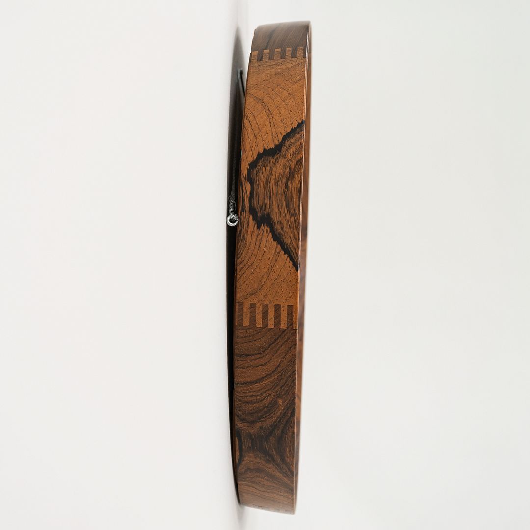 1960s Pederson & Hansen for Viby J Solid Brazilian Rosewood Circular Mirror 15"