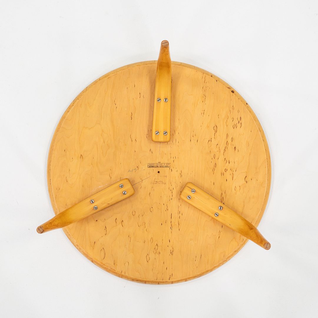1962 Bruno Mathsson for Firma Karl Mathsson Annika Side Table with Burled Birch