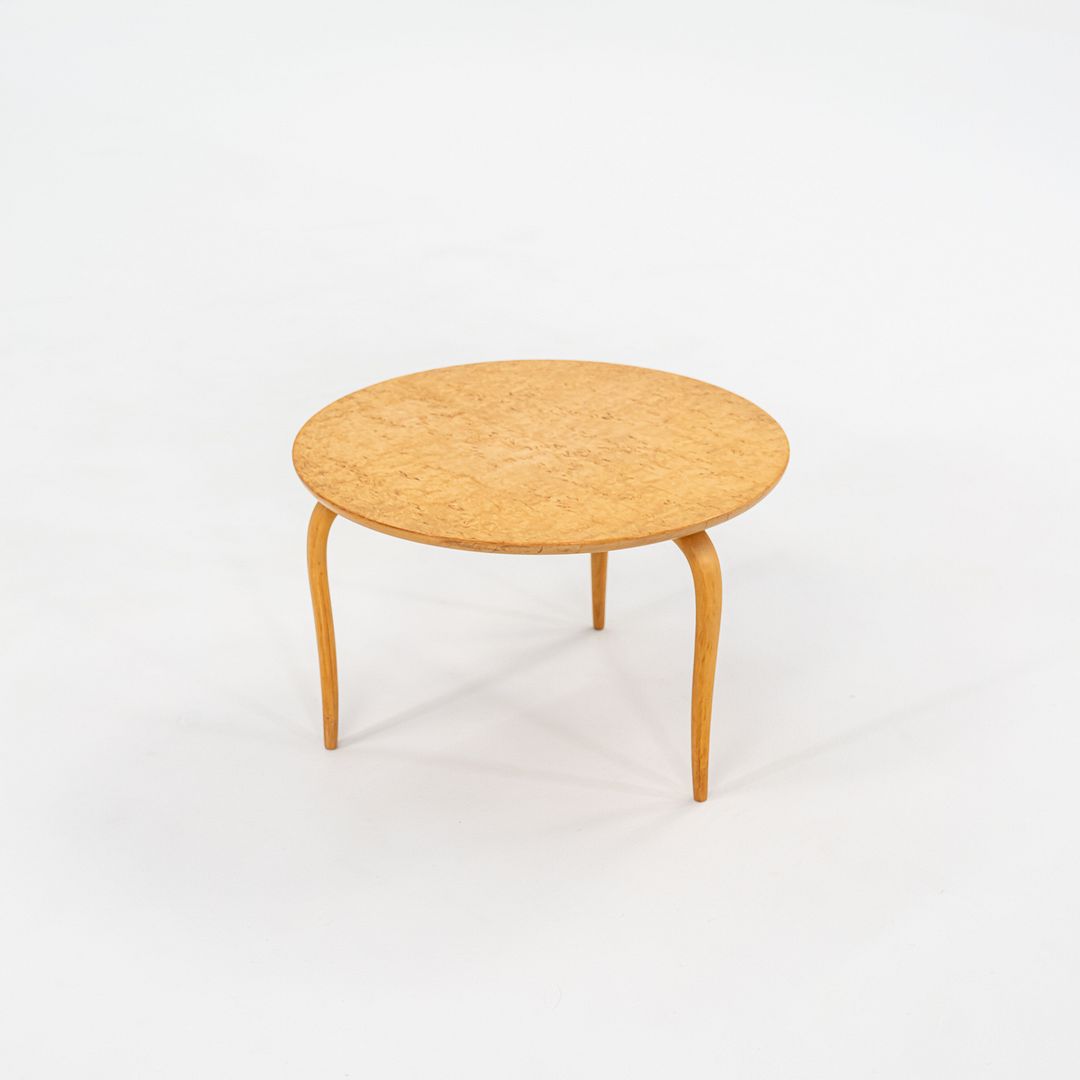 1962 Bruno Mathsson for Firma Karl Mathsson Annika Side Table with Burled Birch