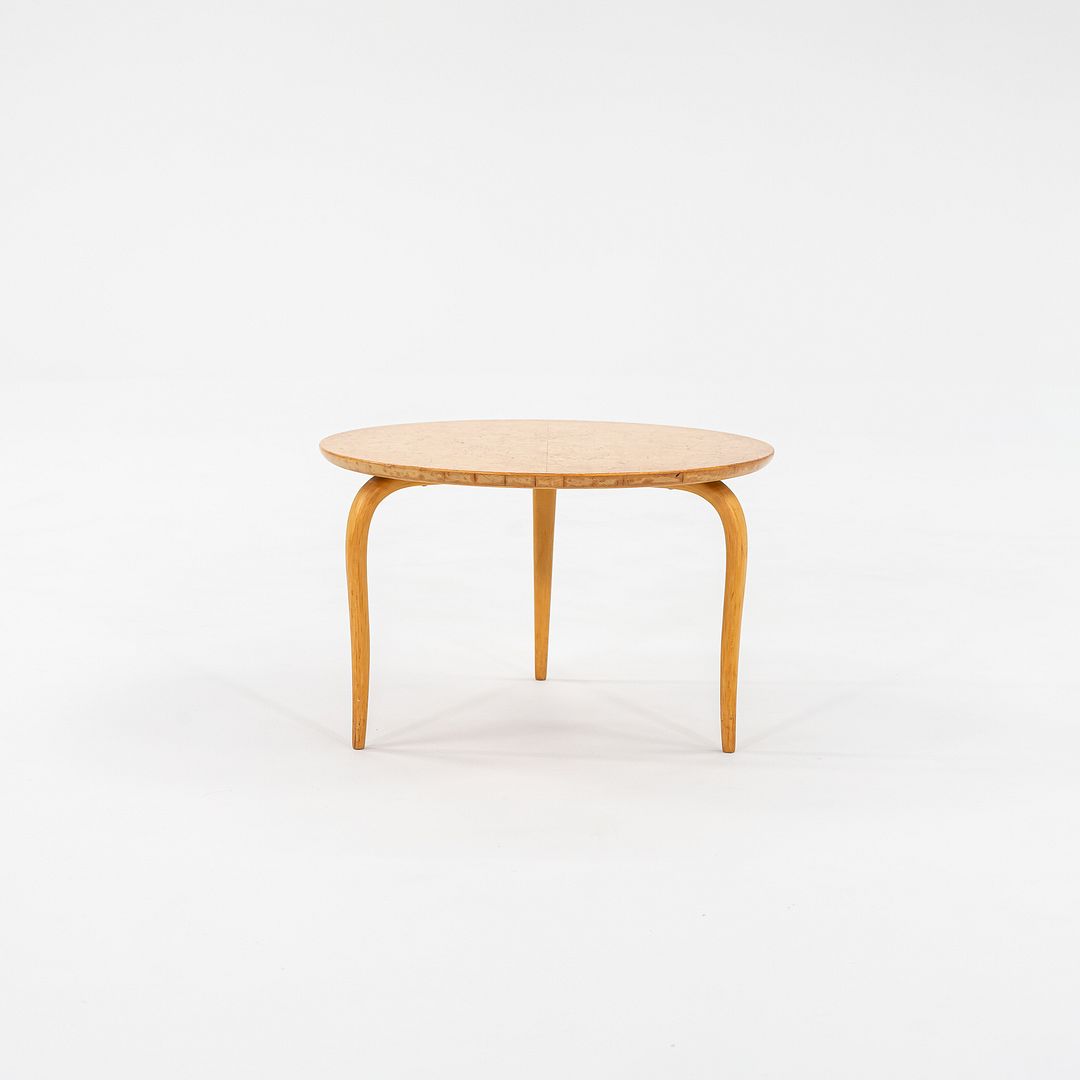 1962 Bruno Mathsson for Firma Karl Mathsson Annika Side Table with Burled Birch