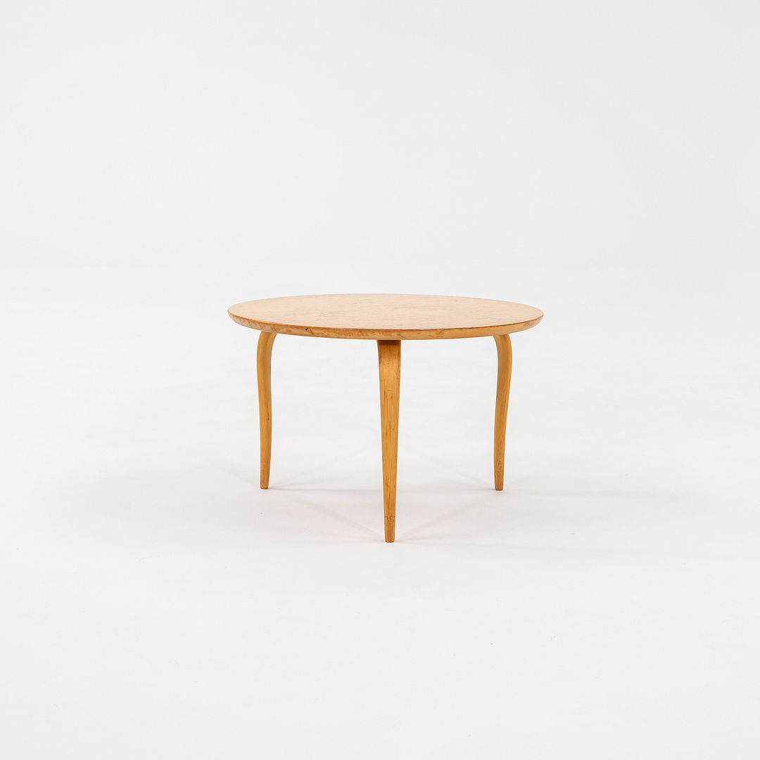 1962 Bruno Mathsson for Firma Karl Mathsson Annika Side Table with Burled Birch