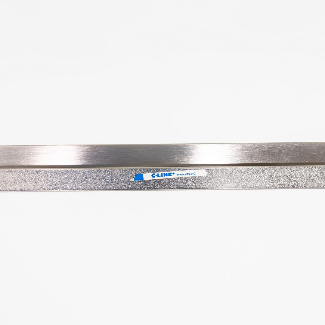 2010s Metal Series Square End Table with Glass Top by Geiger 24x24x20 inches