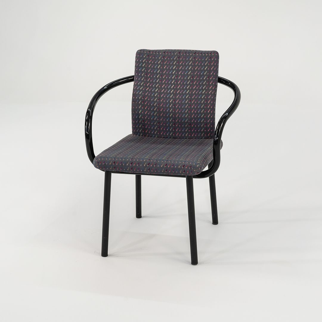 1986 Pair of Mandarin Chair by Ettore Sottsass for Knoll in Patterned Fabric