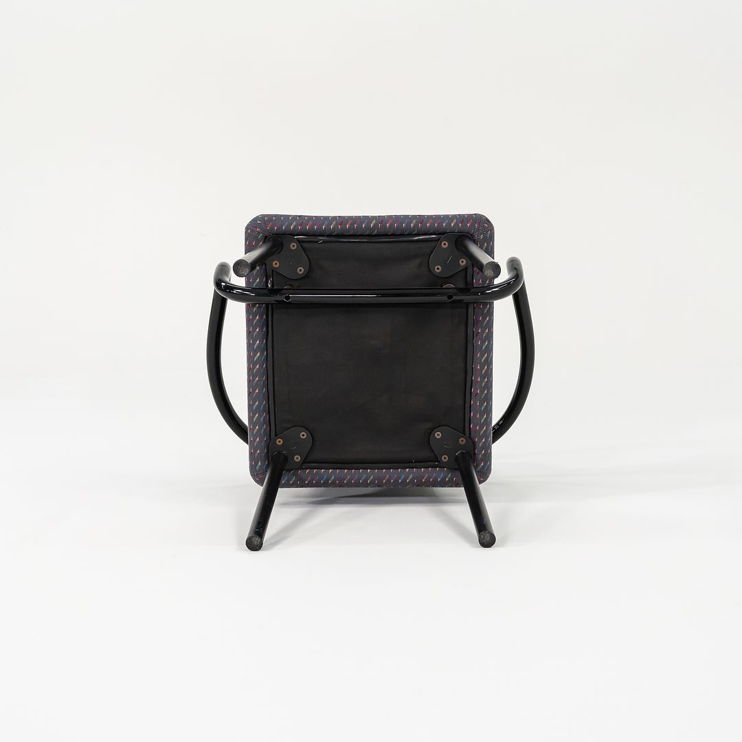 1986 Pair of Mandarin Chair by Ettore Sottsass for Knoll in Patterned Fabric