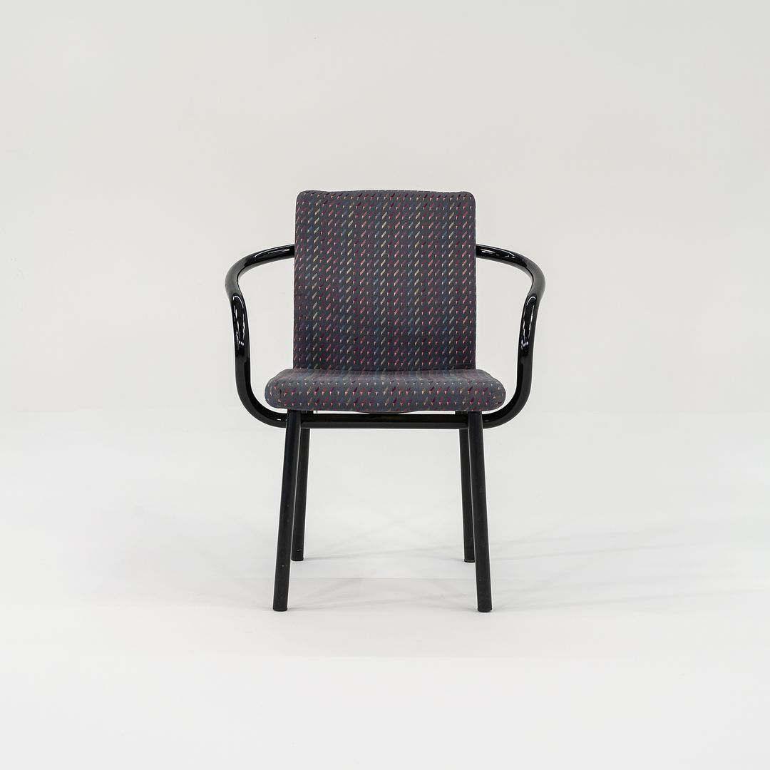 1986 Pair of Mandarin Chair by Ettore Sottsass for Knoll in Patterned Fabric