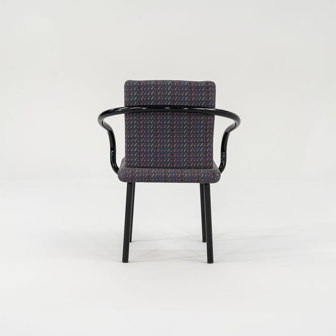 1986 Pair of Mandarin Chair by Ettore Sottsass for Knoll in Patterned Fabric