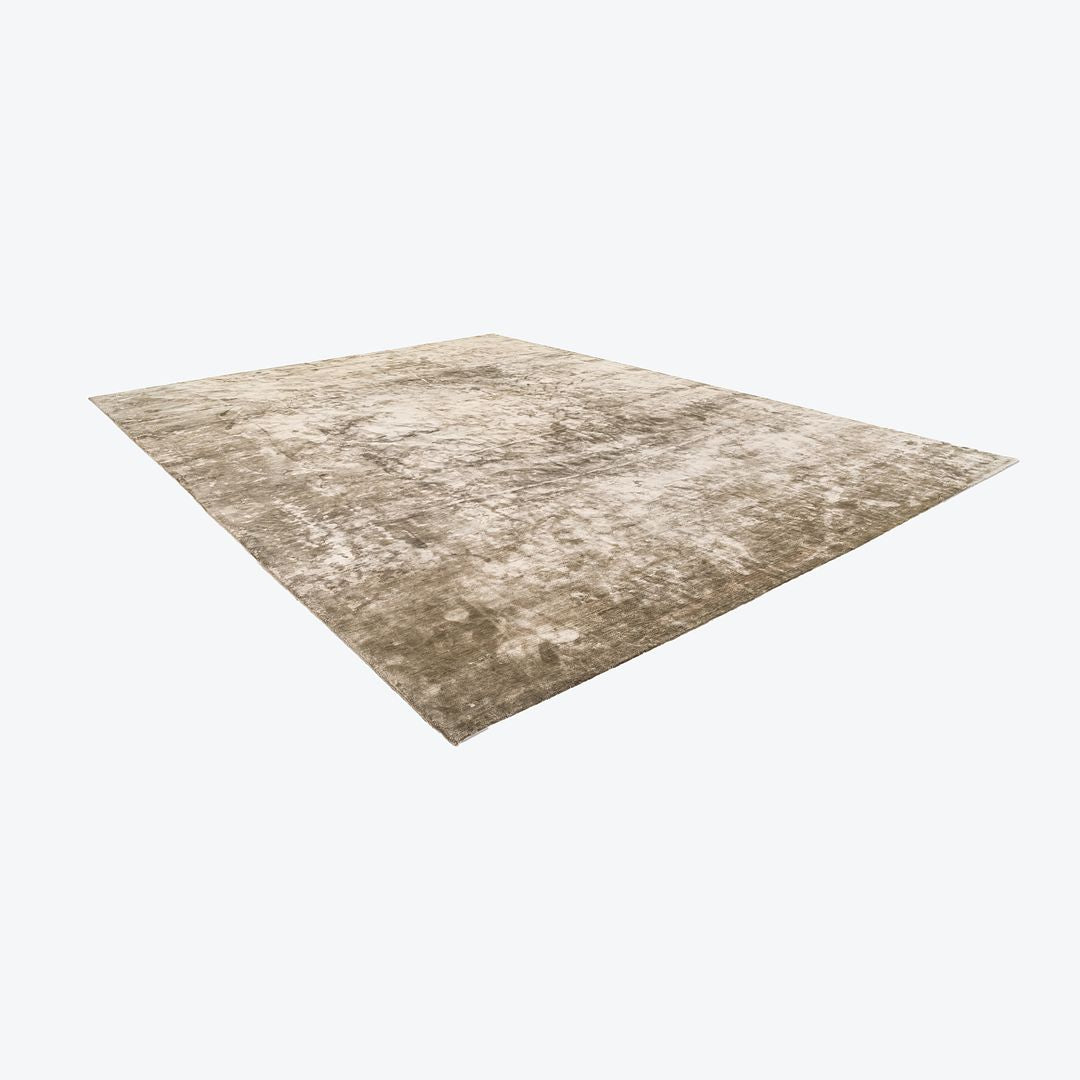 SOLD 100% Silk Green Rug from Nepal Imported by Carini Lang - Joseph Carini Carpets 10x14 ft