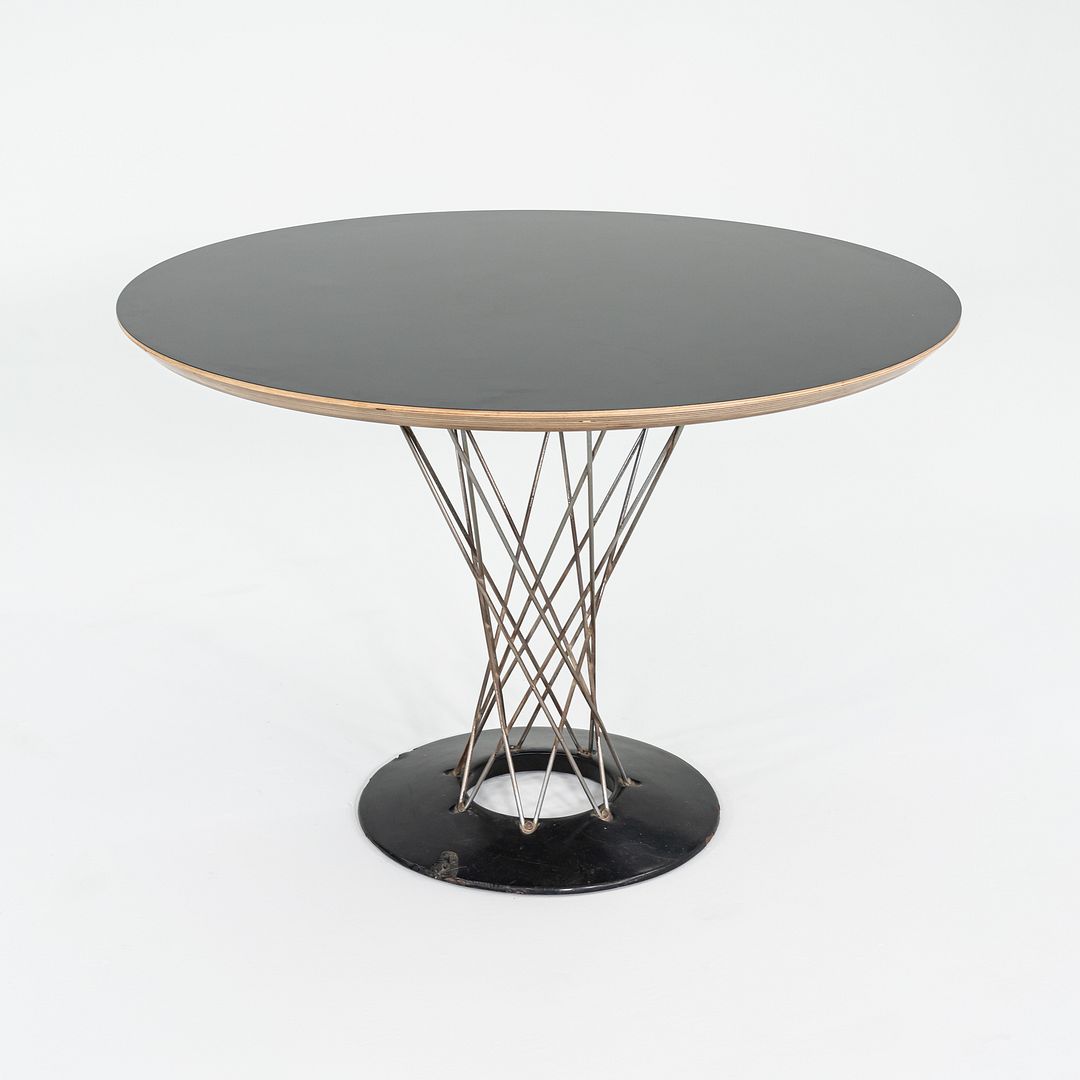 1950s Isamu Noguchi for Knoll Cyclone Dining Table with 42" Black Laminate Top
