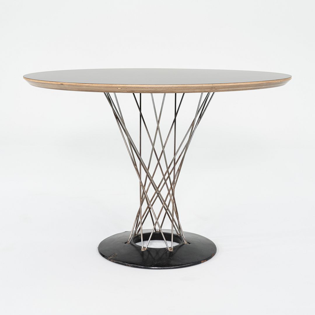 1950s Isamu Noguchi for Knoll Cyclone Dining Table with 42" Black Laminate Top