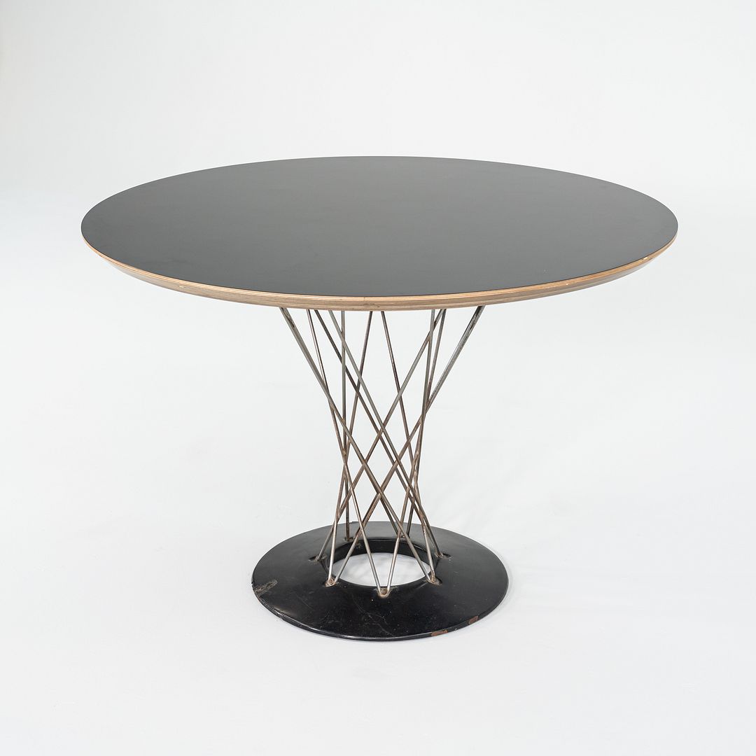 1950s Isamu Noguchi for Knoll Cyclone Dining Table with 42" Black Laminate Top