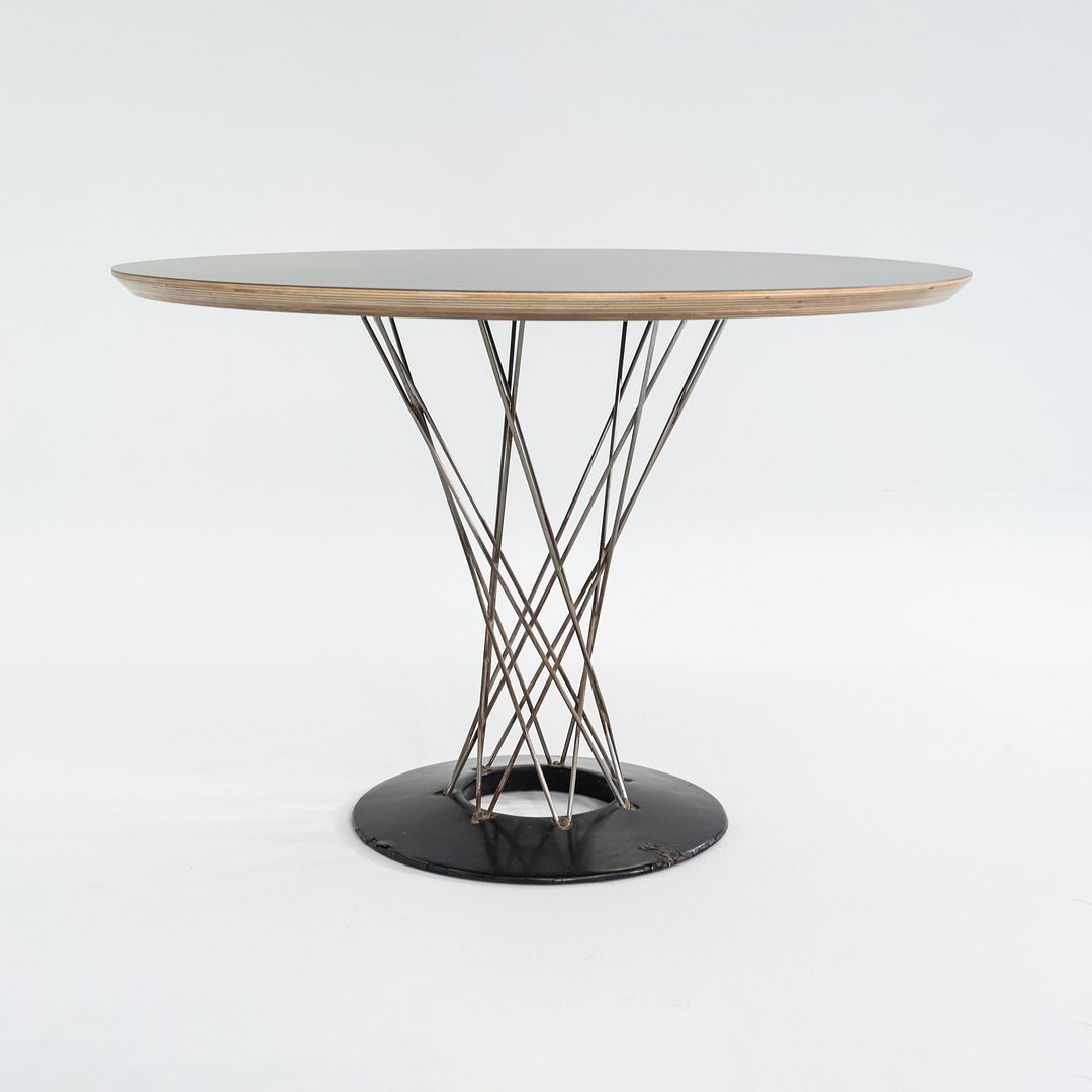 1950s Isamu Noguchi for Knoll Cyclone Dining Table with 42" Black Laminate Top