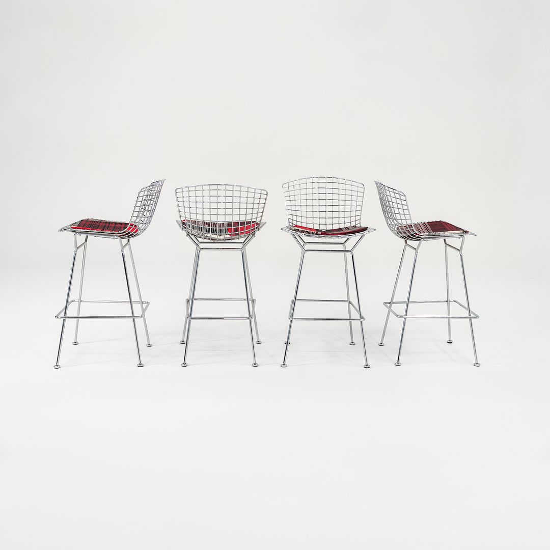 2021 Bertoia Bar Stool, Model 428C by Harry Bertoia for Knoll 4x Available