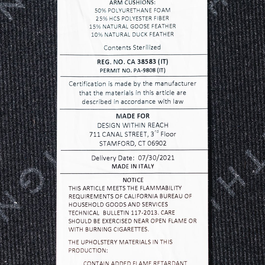 2018 Como Sectional Sofa by Giorgio Soressi for Design Within Reach in Grey Leather