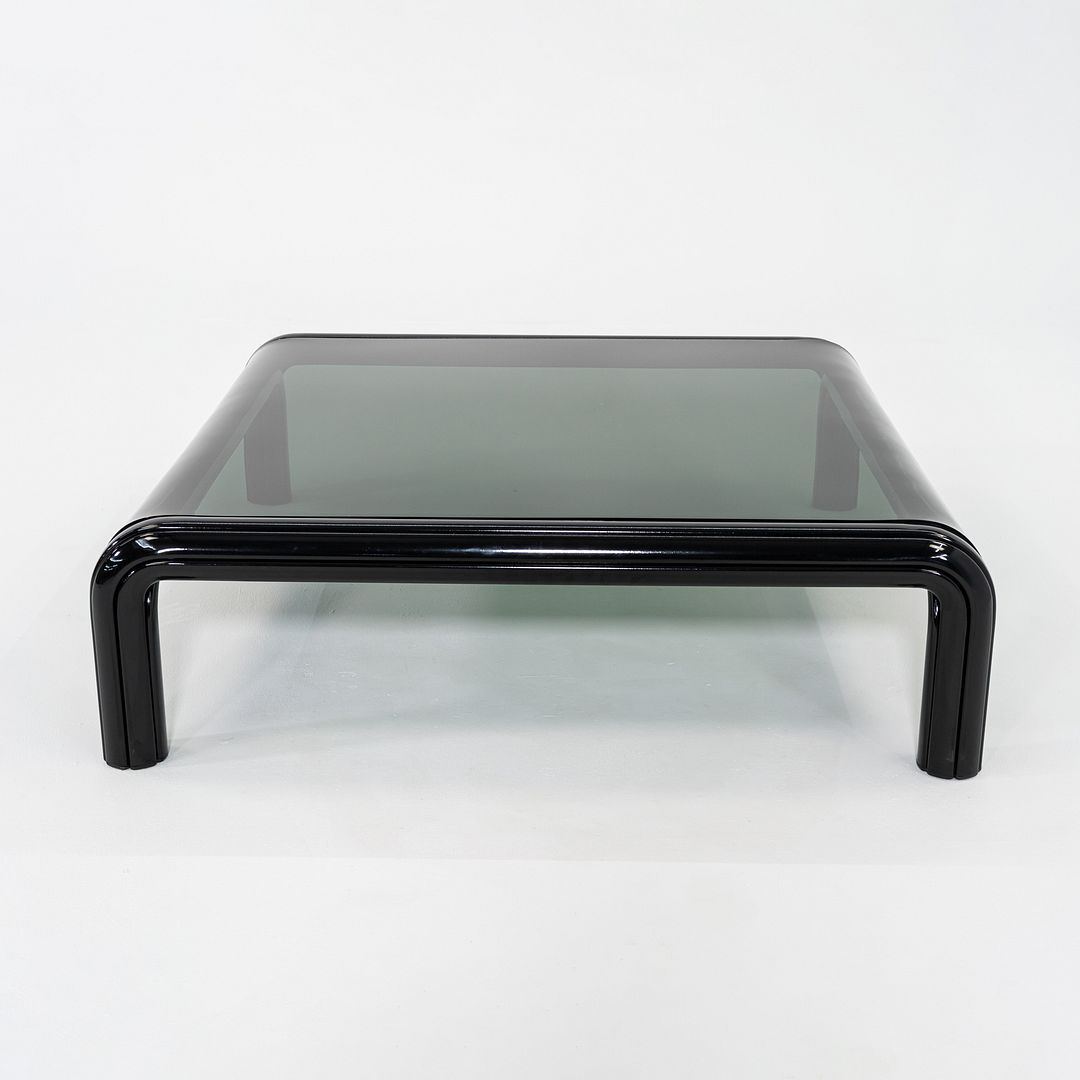 1970s Gae Aulenti for Knoll Orsay Coffee Table with Black Glass Top 44" inches