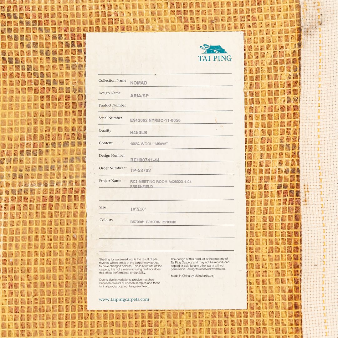 2011 Tai Ping and Edward Fields Aria I Nomad Collection Hand Tufted Wool Area Rug in Red 10 ft x 10 ft