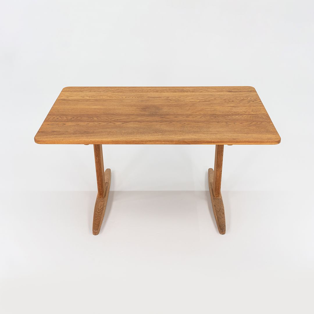 1970s Borge Mogensen Shaker Trestle Base Dining Table for Haarby C.M. Madsen Denmark