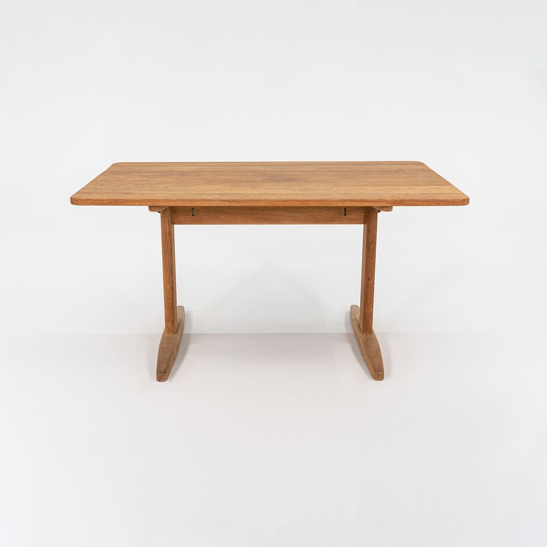 1970s Borge Mogensen Shaker Trestle Base Dining Table for Haarby C.M. Madsen Denmark