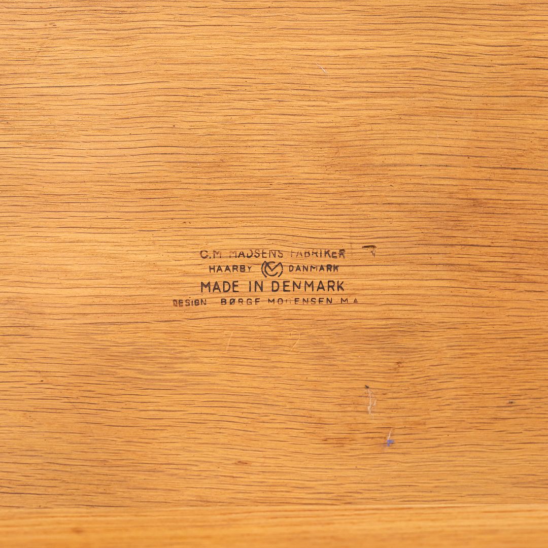 1970s Borge Mogensen Shaker Trestle Base Dining Table for Haarby C.M. Madsen Denmark