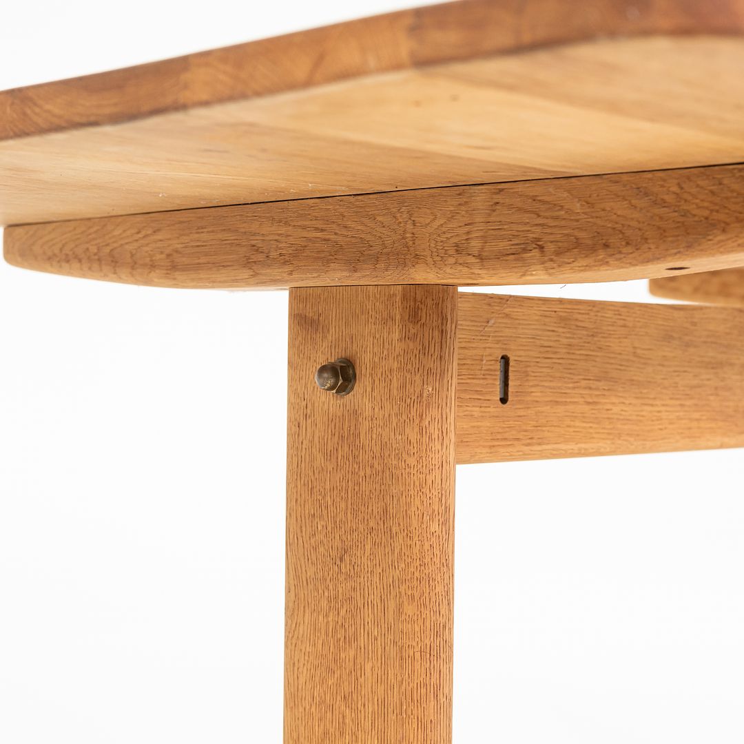 1970s Borge Mogensen Shaker Trestle Base Dining Table for Haarby C.M. Madsen Denmark