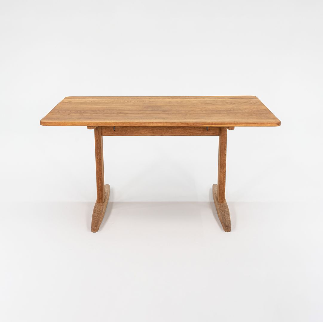 1970s Borge Mogensen Shaker Trestle Base Dining Table for Haarby C.M. Madsen Denmark