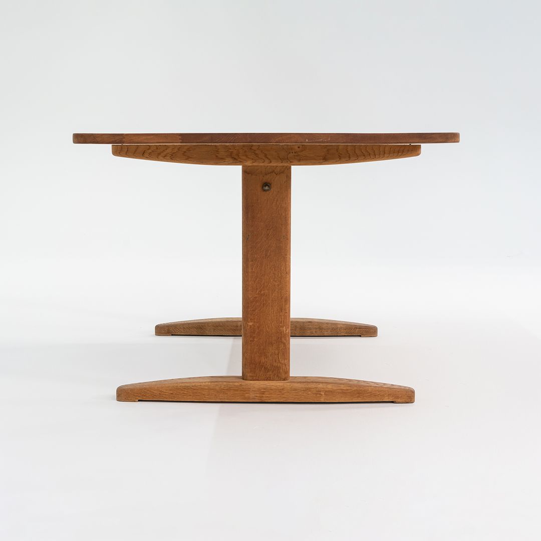 1970s Borge Mogensen Shaker Trestle Base Dining Table for Haarby C.M. Madsen Denmark