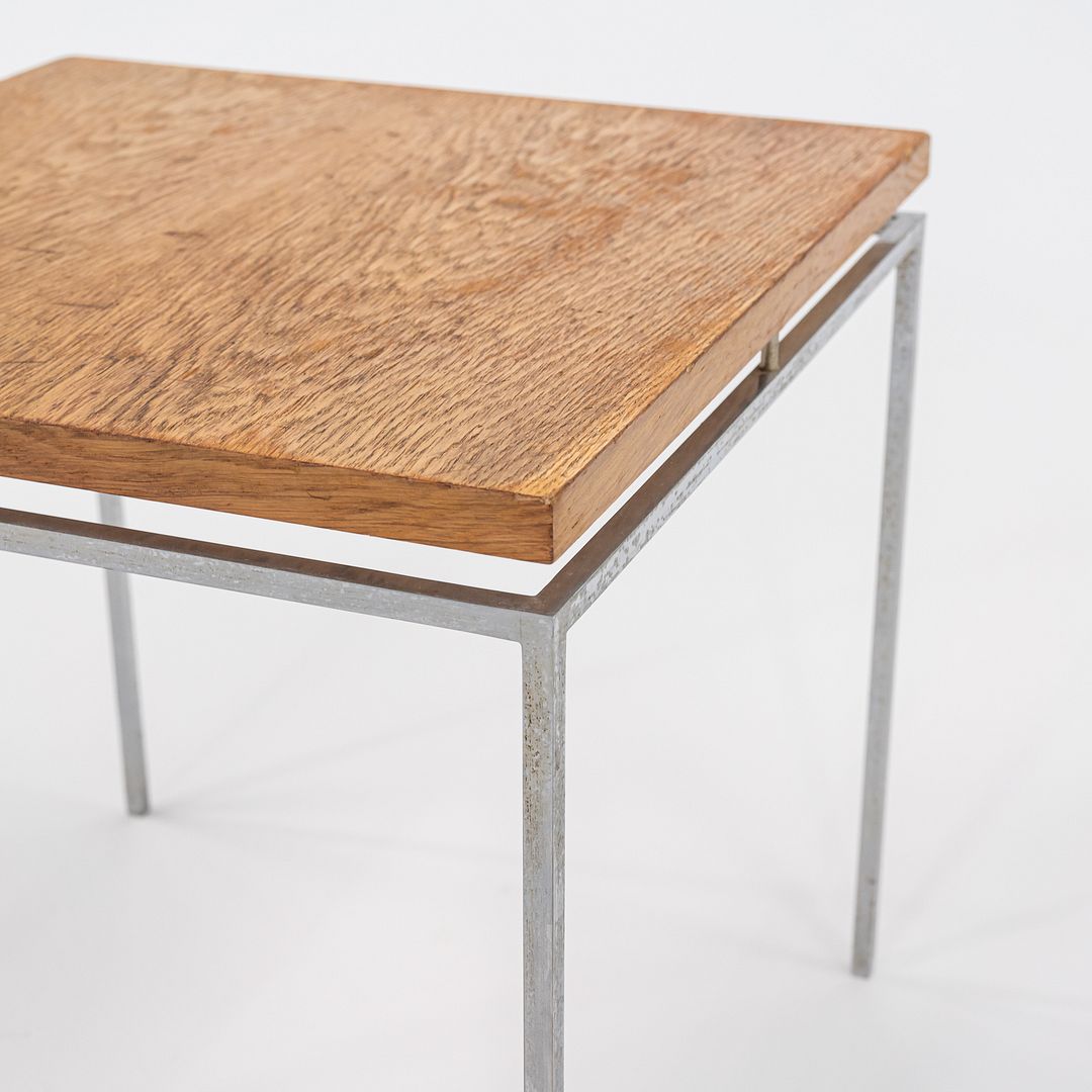 1960s Knud Joos for Jason Mobler Side Table in Oak with Chromed Steel Frame