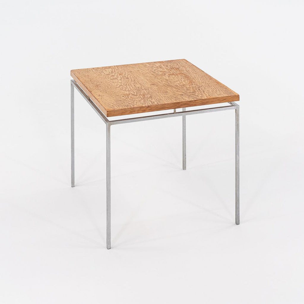 1960s Knud Joos for Jason Mobler Side Table in Oak with Chromed Steel Frame