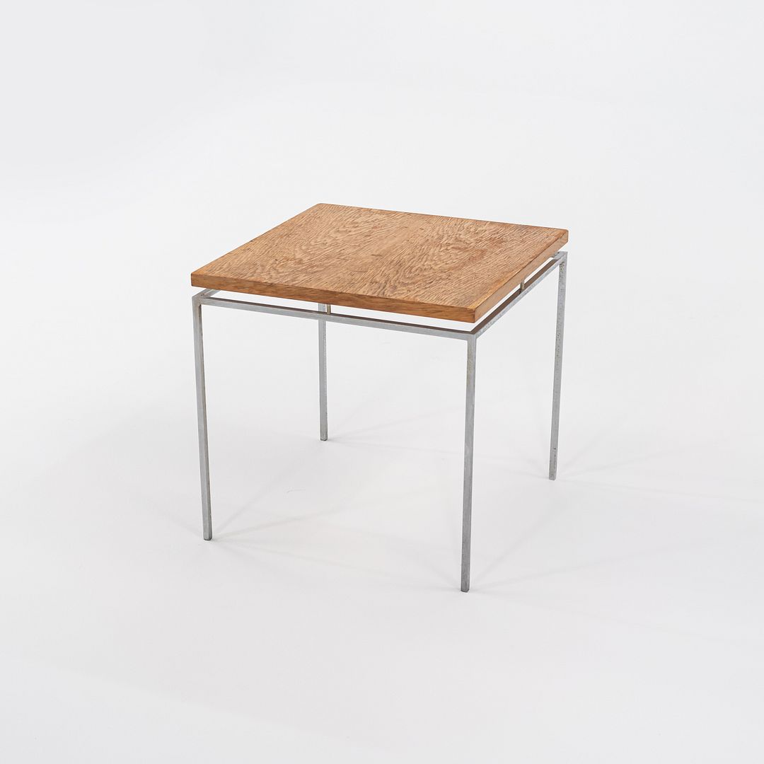 1960s Knud Joos for Jason Mobler Side Table in Oak with Chromed Steel Frame