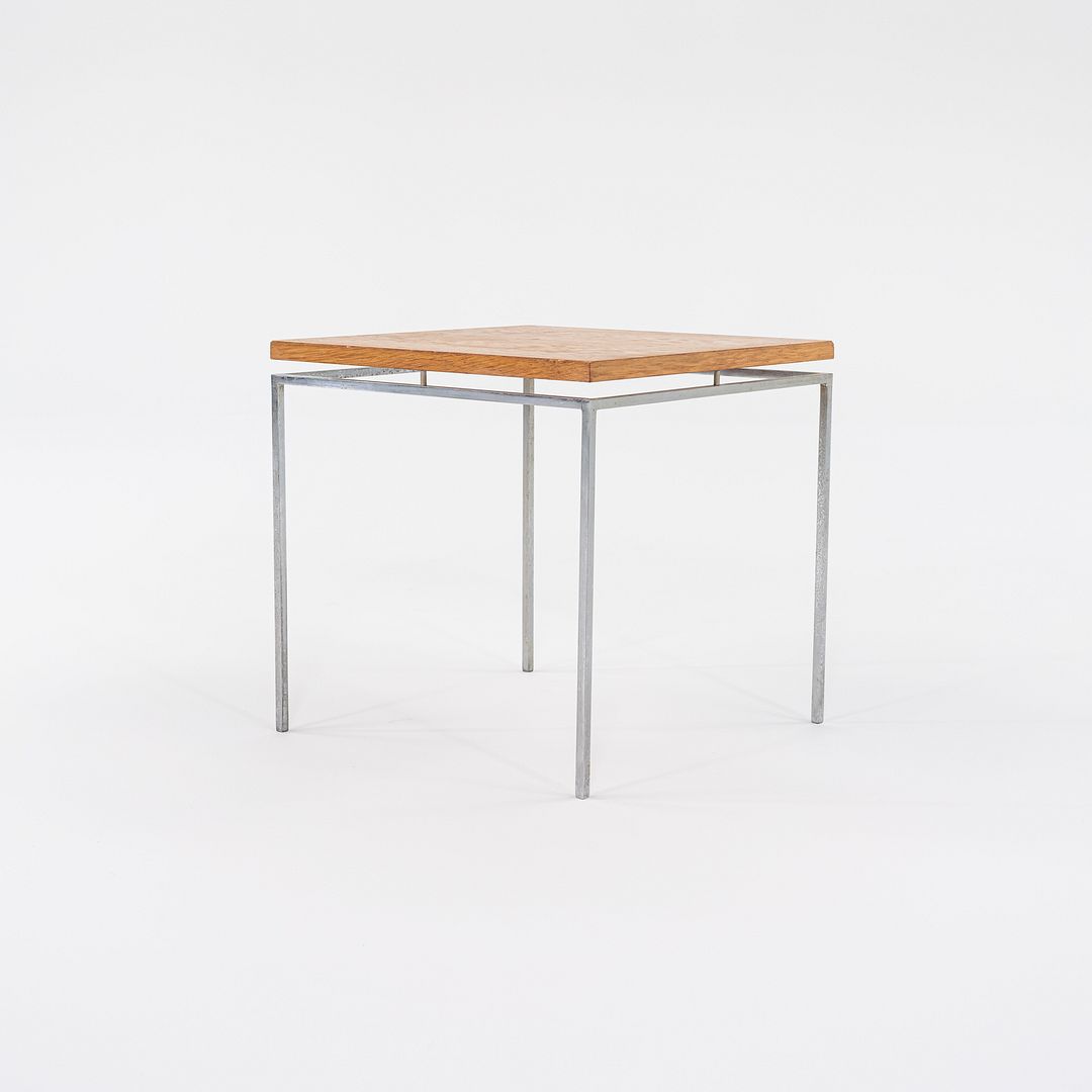 1960s Knud Joos for Jason Mobler Side Table in Oak with Chromed Steel Frame