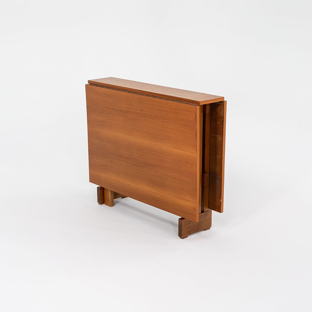 1970s Mission-Style Teak Drop-Leaf Dining Table with Gate Legs & Classic Design