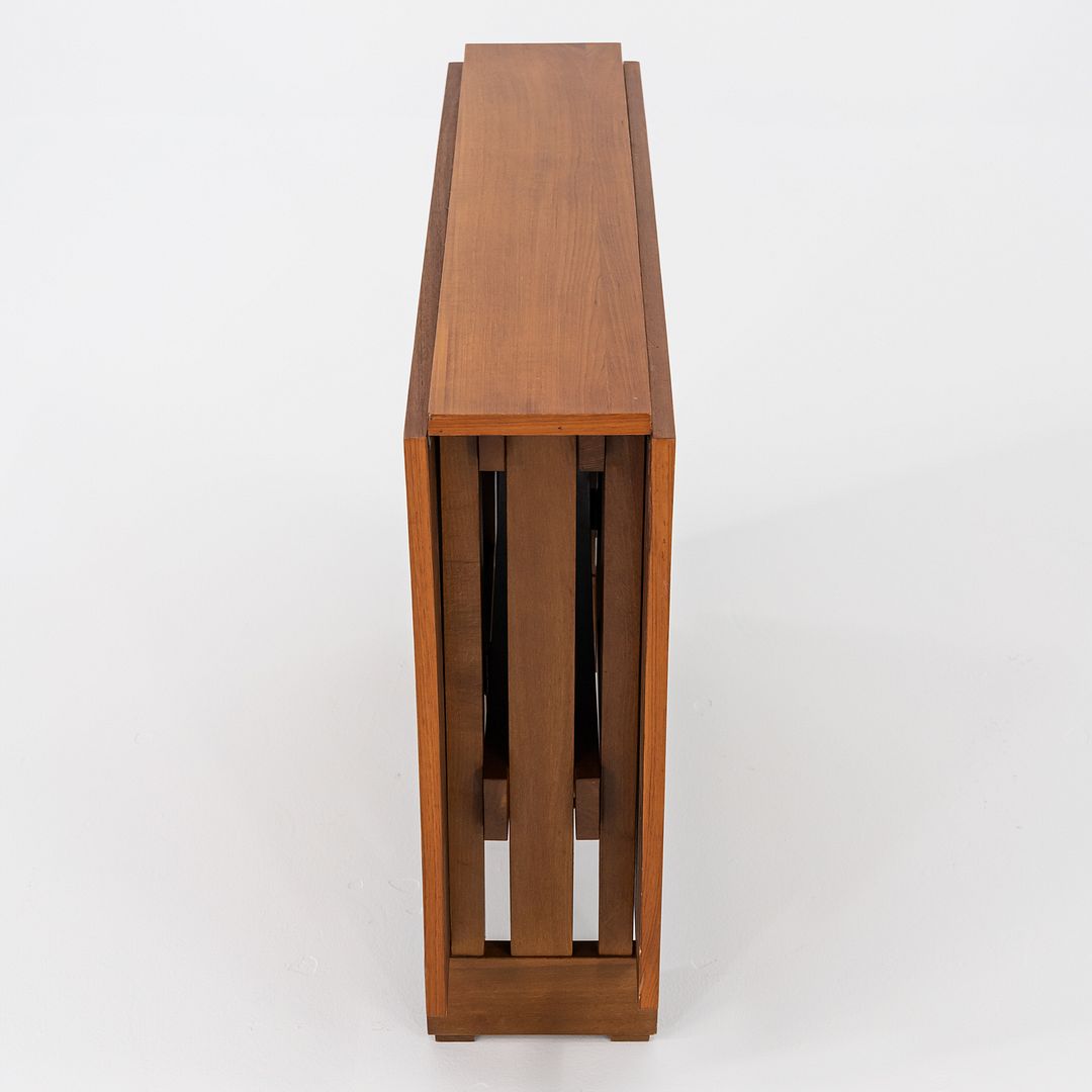 1970s Mission-Style Teak Drop-Leaf Dining Table with Gate Legs & Classic Design