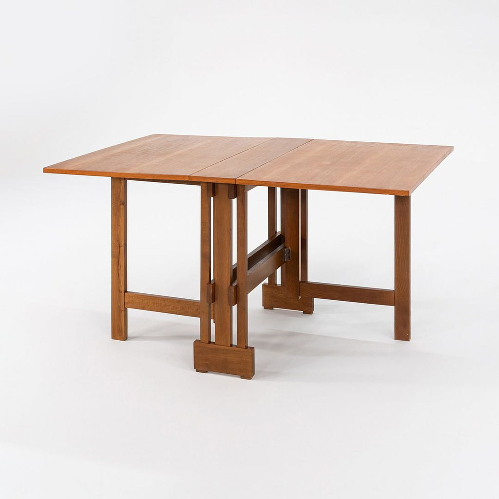 1970s Mission-Style Teak Drop-Leaf Dining Table with Gate Legs & Classic Design