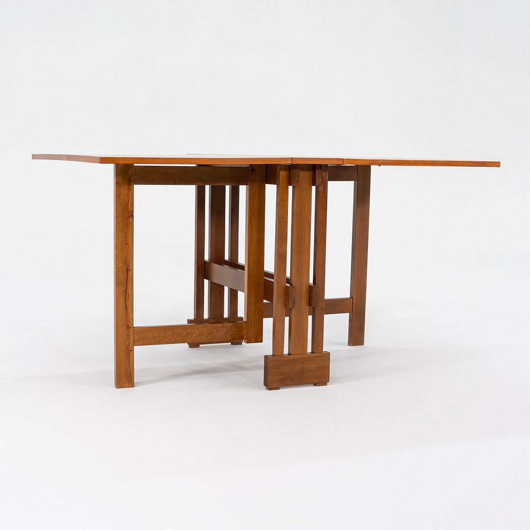 1970s Mission-Style Teak Drop-Leaf Dining Table with Gate Legs & Classic Design