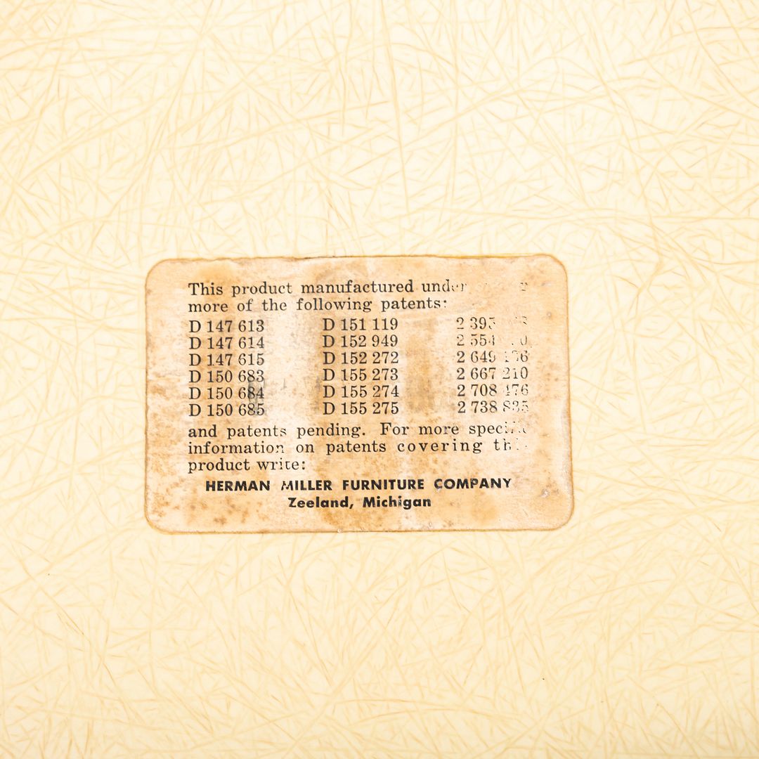 1960 Herman Miller Eames DAX Dining Arm Shell Chair in Parchment Fiberglass