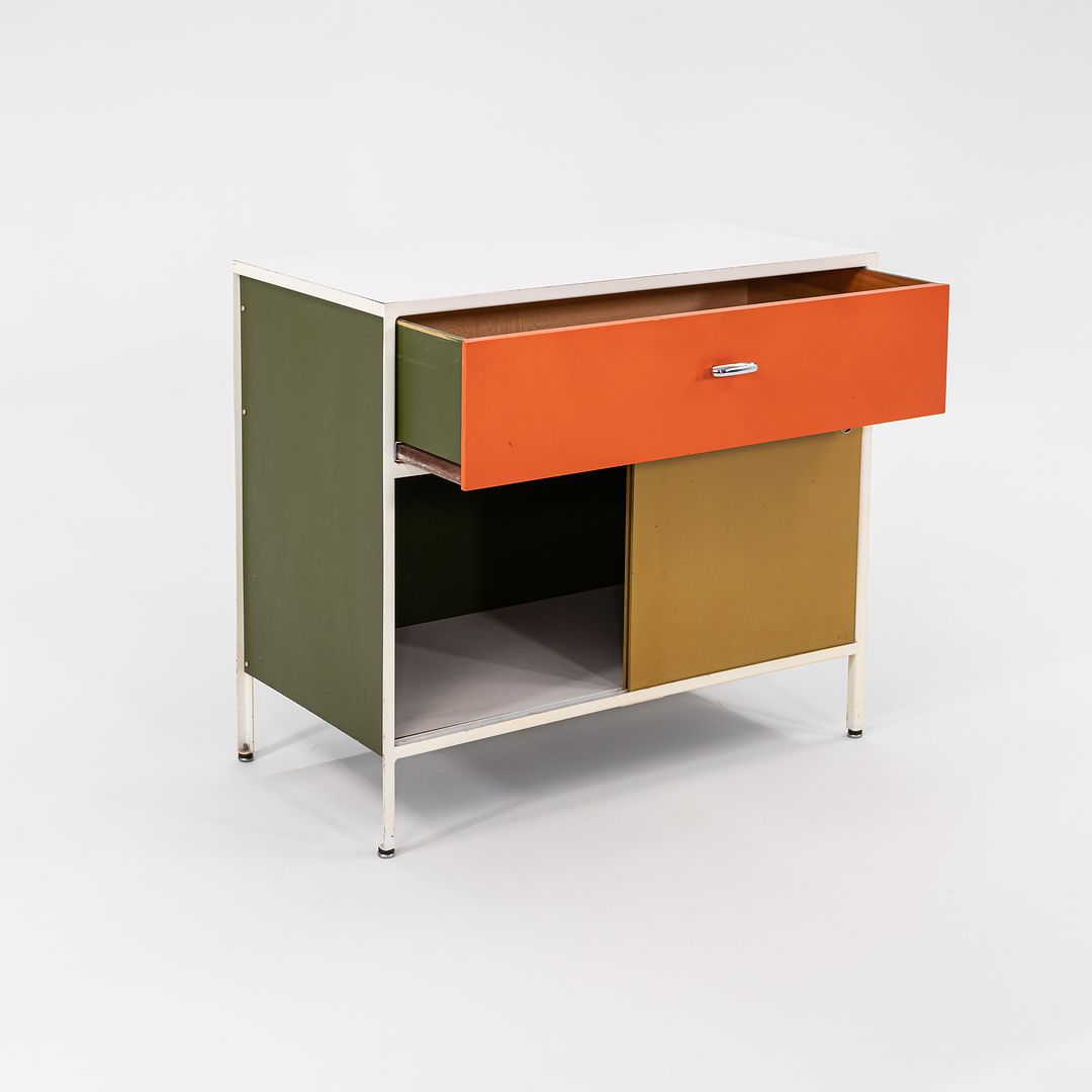 Steel Frame Cabinet Model 4033 by George Nelson for Herman Miller Steel, Masonite, Paint, Iron