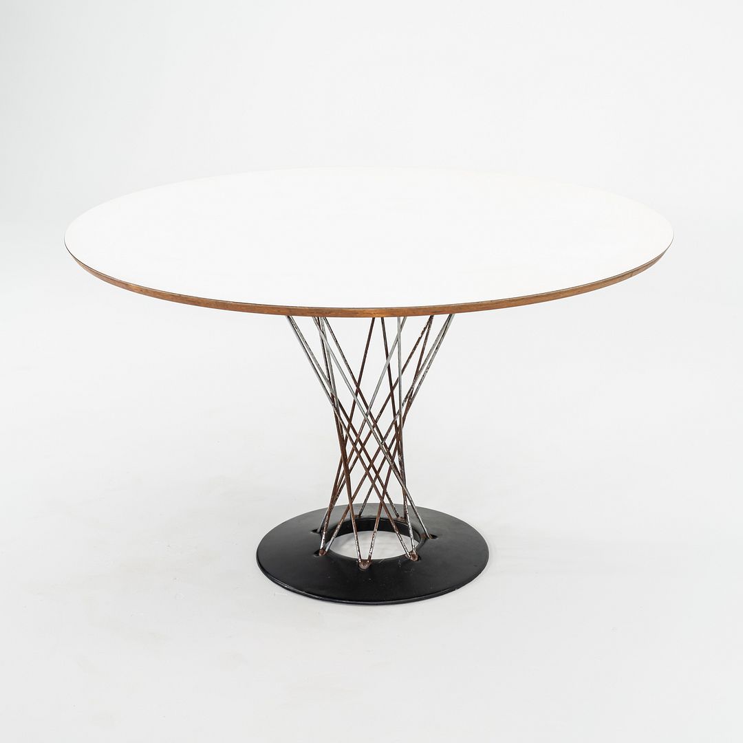 1950s Isamu Noguchi for Knoll Cyclone Dining Table with 48" White Laminate Top