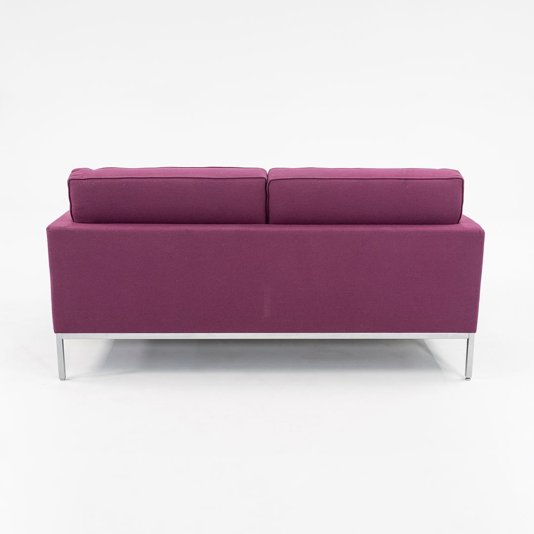 2015 Florence Knoll Settee Sofa, Model 1205S2 by Florence Knoll for Knoll in Purple Fabric