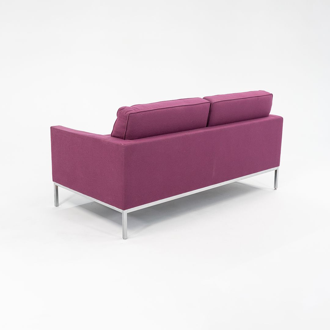 2015 Florence Knoll Settee Sofa, Model 1205S2 by Florence Knoll for Knoll in Purple Fabric