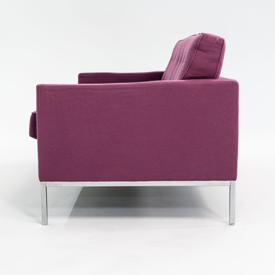 2015 Florence Knoll Settee Sofa, Model 1205S2 by Florence Knoll for Knoll in Purple Fabric