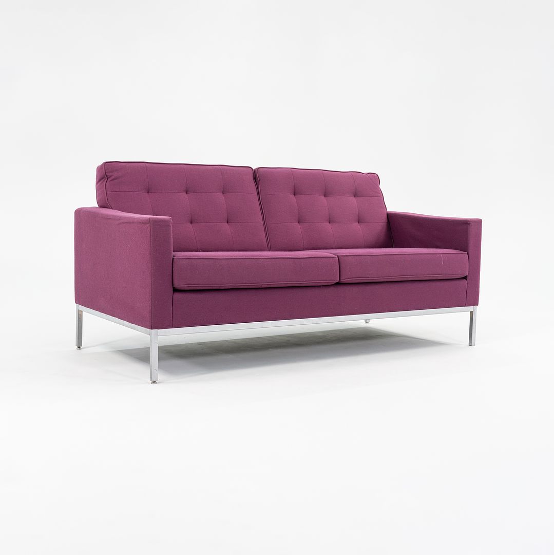 2015 Florence Knoll Settee Sofa, Model 1205S2 by Florence Knoll for Knoll in Purple Fabric