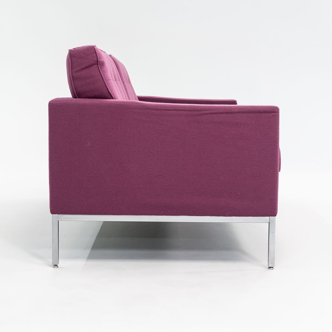 2015 Florence Knoll Settee Sofa, Model 1205S2 by Florence Knoll for Knoll in Purple Fabric
