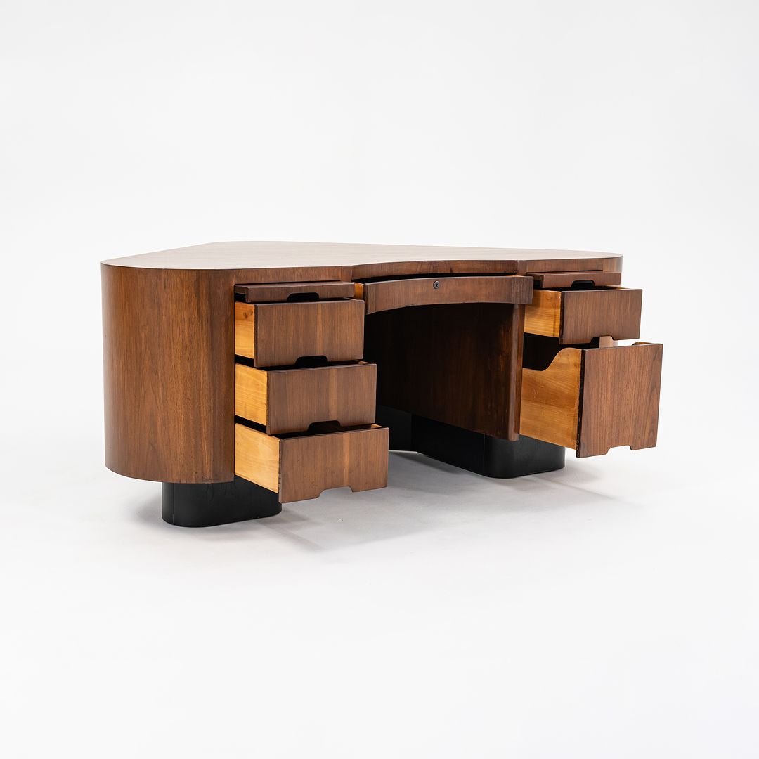 1945 Executive Desk, Model SP1110 by Frank Fletcher for Fletcher California in Walnut