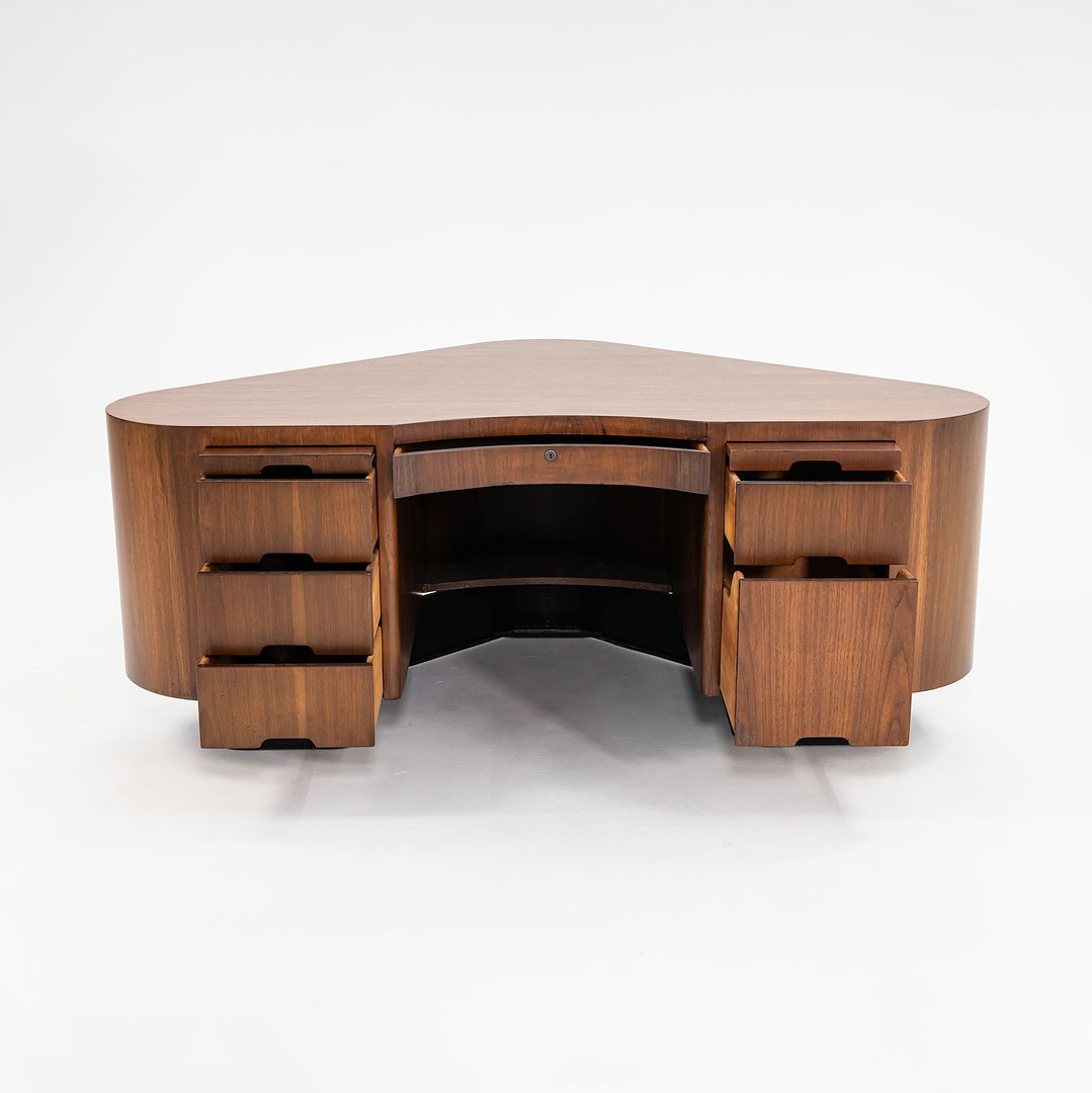 1945 Executive Desk, Model SP1110 by Frank Fletcher for Fletcher California in Walnut