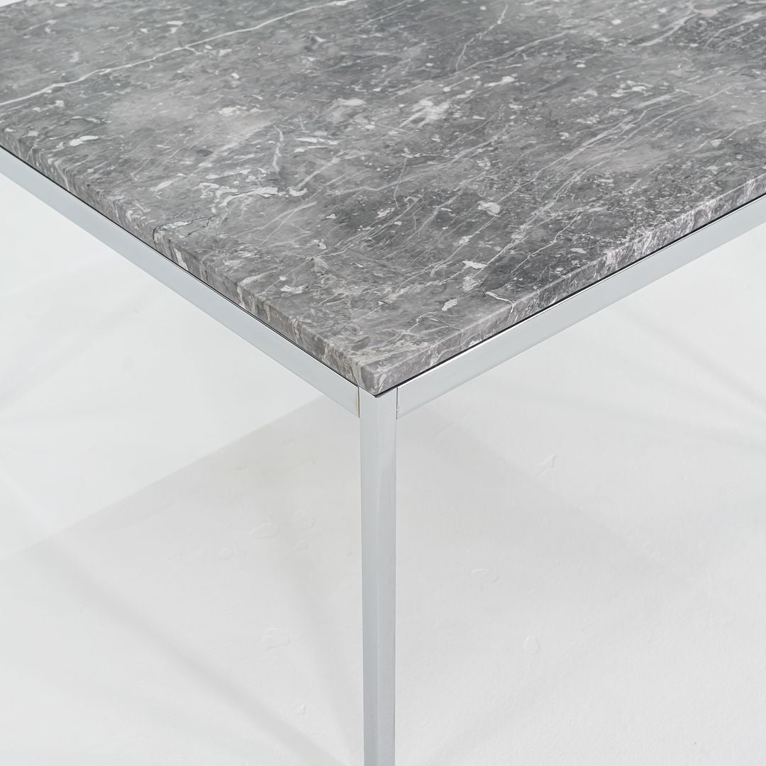 2016 Florence Knoll End Table 2515T by Florence Knoll for Knoll in Chromed Steel and Marble