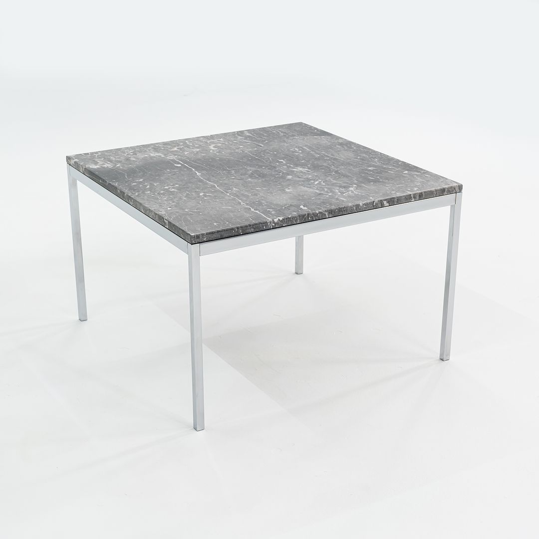 2016 Florence Knoll End Table 2515T by Florence Knoll for Knoll in Chromed Steel and Marble